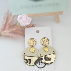 Boucles d'doreires léopard en cuir colorbijoux