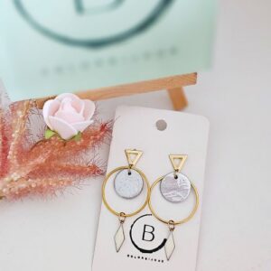 Boucles d'oreilles cuir rond multicolore colorbijoux