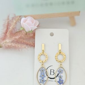 Boucles d'oreilles résine bleu colorbijoux