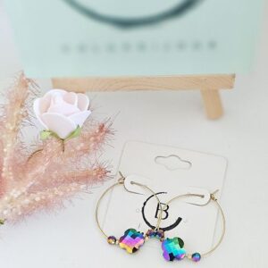 Créoles verre multicolore