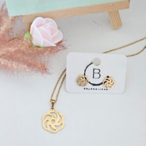 Parure acier inoxydable trefle