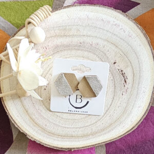 Boucles d'oreilles Jasmin en cuir beige beige clair(3)
