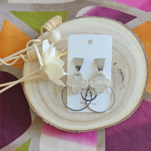 Boucles d'oreilles Lina beige (1)