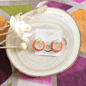 Boucles d'oreilles Sweety en perles de verre rouge (1)